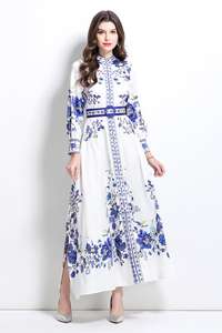 Abito Lungo da Donna con Stampa Floreale, Cintura, Casual, con Bottoni e Spacco (Disponibile in Taglie Forti) - Product Image 5