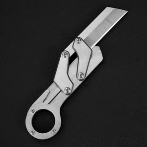 Couteau de poche pliant HK OEM Grade DIY pour le camping, lame en acier inoxydable 3CR13 ultra-affûtée, manche en acier au carbone, 18 cm, garantie 1 an - Product Image 4