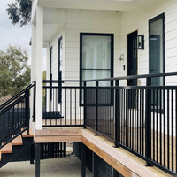 Ensemble de balustrades et mains courantes en aluminium de 6 pieds, luxe, écologique, thermolaqué pour escaliers extérieurs, balcons et sécurité de jardin