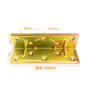 Connecteur métallique à angle droit de 90 degrés pour support d'étagère de meubles, avec bord inversé de 120 mm pour fixation masculine - Product Image 1
