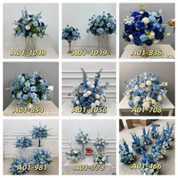 Boule de fleurs JINDY tendance de haute qualité, bleu clair et blanc, pour décoration de mariage et arrangement d'allée - Grande vente
