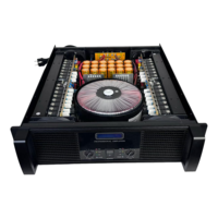 Amplificateur audio professionnel classe TD, 2 canaux, 2x2800W, fonctionnement stable sous une charge de 2 ohms, adapté aux caissons de basses de scène.