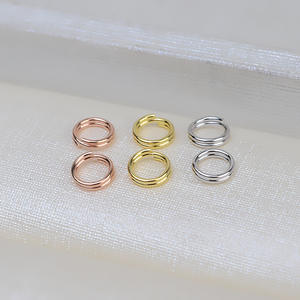 10 Accesorios de Joyería de Plata S925 Hechos a Mano, Semi-Acabados, para DIY, con Perlas, 5mm, Anillo Abierto Móvil, en Bolsa de Cobre - Product Image 3