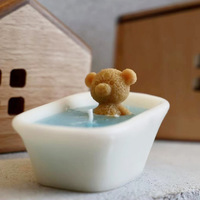 Fabricant en gros de bougies parfumées en forme d'ours pour baignoire, bougies animales pour chambre d'enfant, marque privée, personnalisation possible