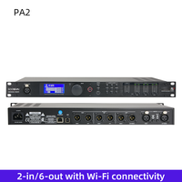 Processeur de son numérique WiFi PA2 2 entrées 6 sorties avec réduction de bruit et gestion des enceintes pour sonorisation PA en direct