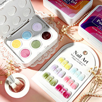 Gel de Nail Art 6 Couleurs Effet Dégradé Bonbon, Gel de Peinture Effet Blush, Couleurs Riches, Logo Personnalisé, Marque Privée, Vente en Gros Usine