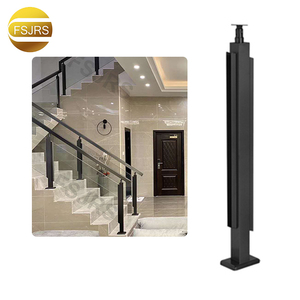 Kim loại tay vịn dân cư U hình lan can thép không gỉ tay vịn với kính - Product Image 4