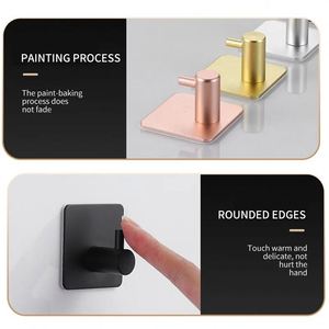 Adhesive Wall Hooks Door Key Clothes Coat Hanger Hook Bathroom Robe Towel Holder Organizer Hanging Hook Shelf <b>Kitchen</b> Hardware - Product Image 4