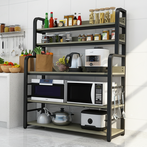Étagère de <span class=keywords><strong>cuisine</strong></span> polyvalente multifonctionnelle en bois pour <span class=keywords><strong>micro</strong></span>-ondes et îlots/chariots de rangement - Product Image 3