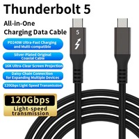 Câble de données multifonction USB 4.0 Thunderbolt 5 PD240W 16K 80 Gbps, câble de données haute définition à charge rapide
