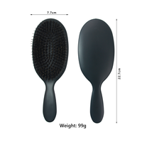 Logo personnalisé Grande brosse pour extensions de cheveux Brosse démêlante pour cheveux surdimensionnés avec emballage en boîte en papier Brosse à cheveux en poils de sanglier vierge en vrac