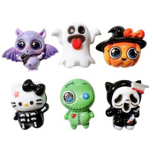 Nuovi disegni in resina sottile charm fai da <span class=keywords><strong>te</strong></span> accessori di Halloween all'ingrosso 3D Halloween Ghost Bat pukmkim cappello può aggiungere gancio - Product Image 5