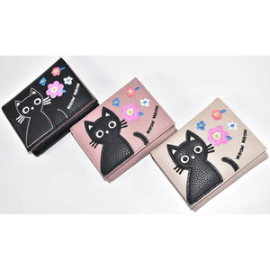 Monedero con diseño de gato, con cadena, para maquillaje, tarjetas, con diseño creativo de cara de gato, para monedas. - Product Image 1