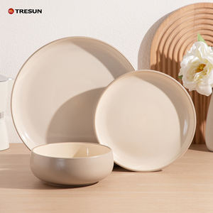 Service de vaisselle en porcelaine nordique moderne pour hôtel et restaurant, 16, 18 ou 24 pièces, comprenant assiettes, bols et ustensiles de cuisson en céramique. - Product Image 3