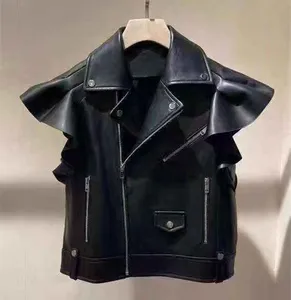 2021 सुपर फैशन उच्च गुणवत्ता शरद ऋतु शीतकालीन गर्म असली असली लेदर जैकेट महिलाओं के चमड़े की जैकेट