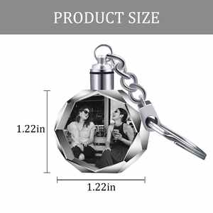 JY vende al por mayor <span class=keywords><strong>fotos</strong></span> de pareja en 3D regalo de San Valentín, regalo de boda llaveros de cristal LED personalizados - Product Image 5