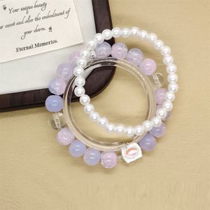 Double Circle Crystal Glaze <b>Beaded</b> <b>Bracelet</b> Jewelry Sweet Charm Beads <b>Bracelet</b> Fantasy Popcorn Cracked Crystal Beads <b>Bracelet</b> - Product Image 6