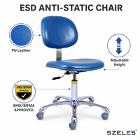 L'ascenseur en cuir de chaise de laboratoire d'ESD directe d'usine tournent les coussins élastiques modernes pour l'atelier commercial atelier commercial
