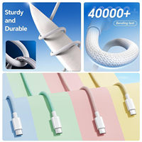 Cordon de câble en nylon tressé de 1m de type C pour iPhone 16 15 Plus Pro Max, câble de chargeur USB C à type C à charge rapide pour iPhone 15 16