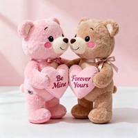 Ensemble de jouets en peluche personnalisé Valentine Couple ours en peluche poupée en peluche coeur personnalisé Valentine ours en peluche en peluche en gros