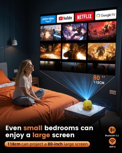 Proyector 2026 OEM con Sistema Android 14, WiFi Inalámbrico 5G, Bluetooth, Recargable, Conexión con <span class=keywords><strong>Banco</strong></span> <span class=keywords><strong>de</strong></span> Energía, <span class=keywords><strong>HD</strong></span> UST <span class=keywords><strong>de</strong></span> Tiro Corto, Decodificación 8K - Product Image 4