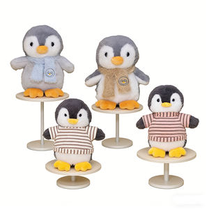 Pingouin en peluche personnalisé, jouets en peluche pas chers, pingouin chantant avec chapeau et écharpe - Product Image 5