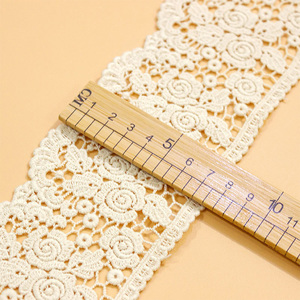 Renda de algodão embrijado solúvel em crochê, atacado, estilo retrô, nova cor, vazada, água, renda, para luolita, roupas - Product Image 5