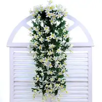 Lorenda زفاف المنزل الجدار الديكور مصنع الأبيض الاصطناعي شنقا الوستارية الزهور
