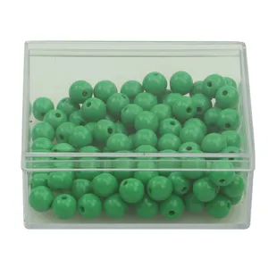 MA191 100 Green Beads with Plastic Box kids educational wooden montessori mathematics toys