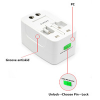 Adaptateur de voyage universel mondial US UK EU AU, convertisseur de charge multi-prises AC, adaptateur intelligent international