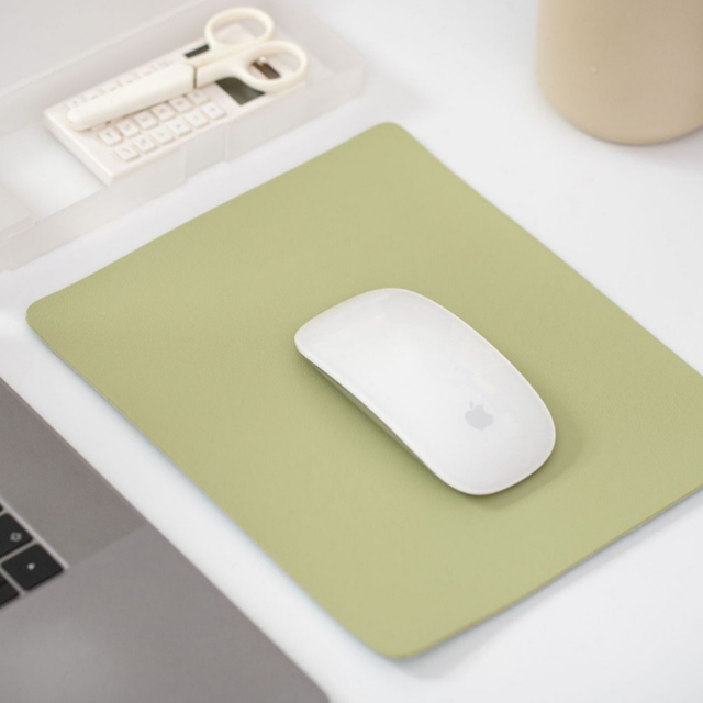 PU Leather Mouse Pad Non-slip Solid Color Simple Notebook Computer Mouse Pad Desk Pad