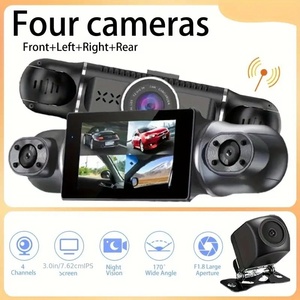 Nueva Cámara para Auto W2 de 4 Canales 1080P con WiFi, GPS y Pantalla de 3 Pulgadas, DVR Delantera, Trasera e Interior para Vehículo - Product Image 1