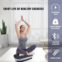 Máquina de vibración de cuerpo entero personalizada, diente azul, 180W con mango, 6 modos, máquina vibradora, placa de vibración de Fitness