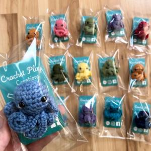 Venta al por mayor llavero de ganchillo Animal de <span class=keywords><strong>peluche</strong></span> <span class=keywords><strong>pulpo</strong></span> muñeca tejido de felpa llavero <span class=keywords><strong>pulpo</strong></span> Amigurumi ganchillo juguete bebé regalo - Product Image 5