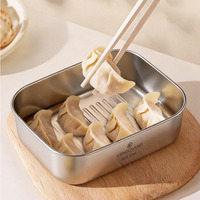 Boîte de conservation alimentaire personnalisée en acier inoxydable 316, boîte à lunch hermétique, boîte à viande, couvercle en silicone, boîte bento