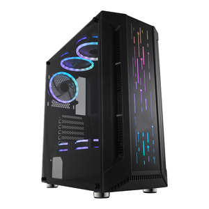 Gabinete de <span class=keywords><strong>PC</strong></span> para juegos AntarcChill Full Metal Mesh Front Panel Mid Tower Gamer con cubierta para fuente de alimentación ATX y ventana lateral. - Product Image 2