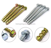 Vis autotaraudeuse à bride hexagonale en acier au carbone zingué, vis d'ancrage pour béton, pour support PV, fabrication directe usine, OEM ODM, taille personnalisée