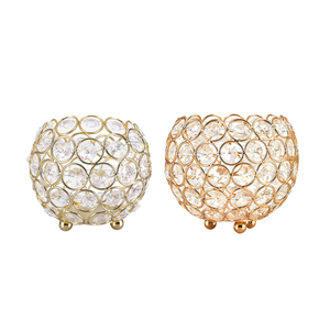 Porte-<span class=keywords><strong>bougie</strong></span> chauffe-plat en cristal doré gaufré pour décoration <span class=keywords><strong>de</strong></span> Noël, lanterne chauffe-plat, <span class=keywords><strong>centre</strong></span> <span class=keywords><strong>de</strong></span> <span class=keywords><strong>table</strong></span> pour la maison - Product Image 4