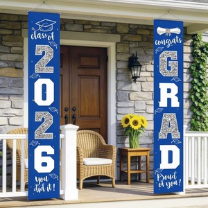 Pancarta de Graduación Clase de 2026, Rectangular, de Plástico Resistente, Decoración para Celebración de Graduación - Product Image 1