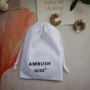 Reusable Custom Logo Printed Velvet Fabric Jewelry Pouch <b>Small</b> Drawstring Gift Storage Packaging Cosmetic Dust Velvet <b>Bag</b> - Product Image 2