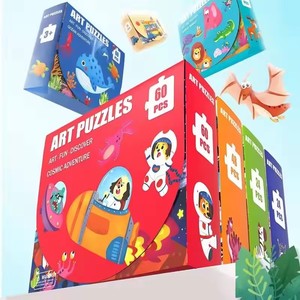 Puzzle Personalizzato Fai-da-Te con Cartoni Animati per Bambini |   Scatola Regalo con Puzzle Educativo in Cartone da 24/48 Pezzi |   Giocattoli Portatili in Cartone Bianco - Product Image 2