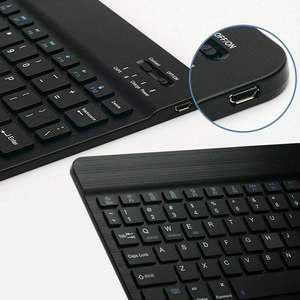 Teclado Bluetooth Ultrafino de <span class=keywords><strong>10</strong></span> Pulgadas, <span class=keywords><strong>Mini</strong></span> Teclado Inalámbrico Portátil Recargable <span class=keywords><strong>para</strong></span> Tablet, Teléfono, Smartphone - Product Image 3