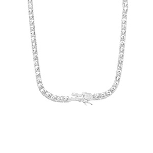 Single Row Necklace, Rhinestone Single Row Tennis Chain Punk Trend Items Tanjing Fashion Lijing Necklace - Product Image 5