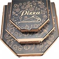Boîte à pizza en papier kraft avec logo personnalisé, boîte d'emballage pour pizza en carton ondulé pour la livraison de restaurants