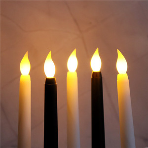 Đám cưới số lượng lớn pin dài <span class=keywords><strong>LED</strong></span> NẾN Flameless Hàng Mã giáng sinh nến đèn Set <span class=keywords><strong>LED</strong></span> trụ cột côn nến ánh sáng - Product Image 3