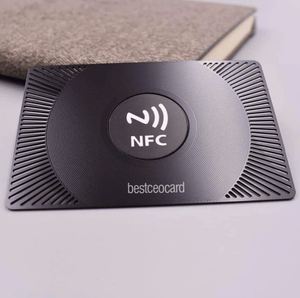 Nouveau produit Nfc-Vcard Métal/PVC - Carte de visite numérique personnalisée - 85 Métal avec puce personnalisée - Product Image 4