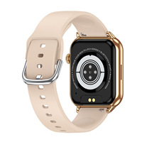 Montre connectée carrée CY23 Ultra avec appels, suivi de la fréquence cardiaque, paiements Alipay, suivi du sommeil, écran TFT, bracelet en silicone magnétique
