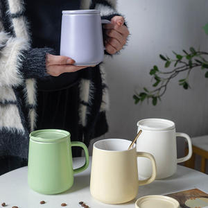 Taza de Cerámica Nórdica de 401-500 ml, Acabado Mate, Color Sólido, Tazas para Café - Product Image 3