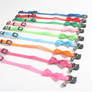 <span class=keywords><strong>Collar</strong></span> para gatos multicolor Fabricante <span class=keywords><strong>Breakaway</strong></span> Campana ajustable Bowtie <span class=keywords><strong>Collar</strong></span> sólido para perros y gatos - Product Image 2