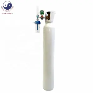 HG-IG 6.7L O2 सिलेंडर गार्ड, चिकित्सा गैस सिलेंडर की सफेद रंग QF-2G वाल्व और स्टील 10L 13.4L 20L ऑक्सीजन के साथ छोटे प्रकार उच्च